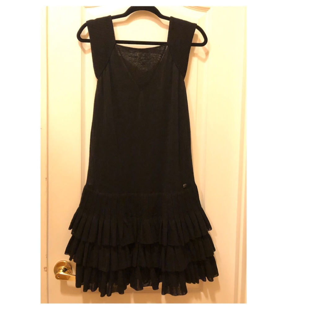 Chanel Cocktail Mini Dress with Pleated Skirt